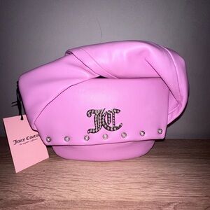 NWT Juicy Couture Fondant Pink Soft Bow Rhinestone Crossbody Bag Lilac